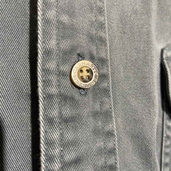 !!SOLD!! Vintage Carhartt Gray Button Up Size TALL 2X - Picture 6 of 6